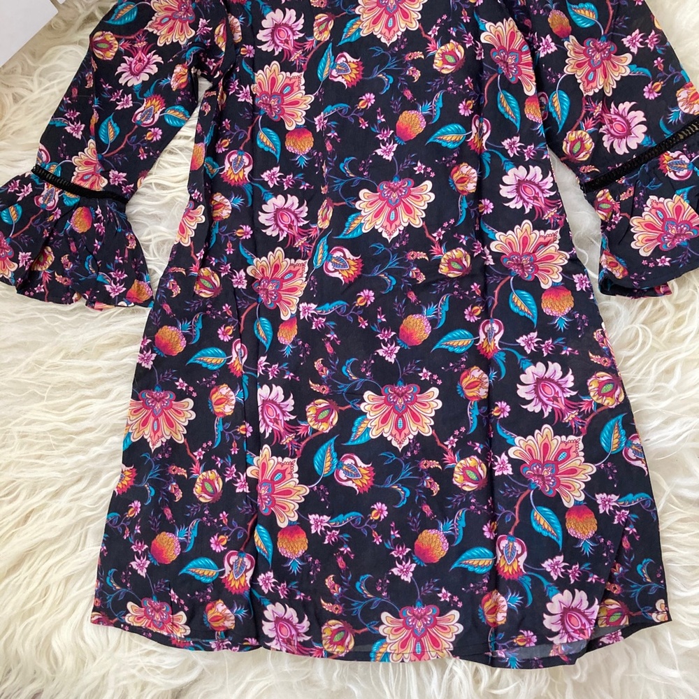 Nanette Lepore Black Floral Tatum Tunic - Picture 13 of 16